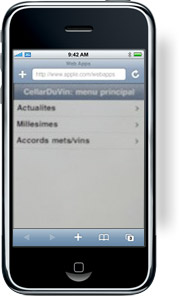 CellarDuVin iPhone Web App CellarDuVin iPhone Web App