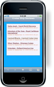 Cruise Ship Reviews iPhone Web App
