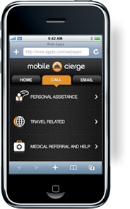 MobileCierge iPhone Web App