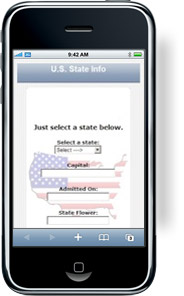 State Info iPhone Web App