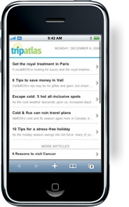 TripAtlas.com Articles iPhone Web App TripAtlas.com Articles iPhone Web App