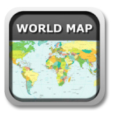 A World Map iPhone, iPod Touch and iPad App A World Map iPhone, iPod Touch and iPad App